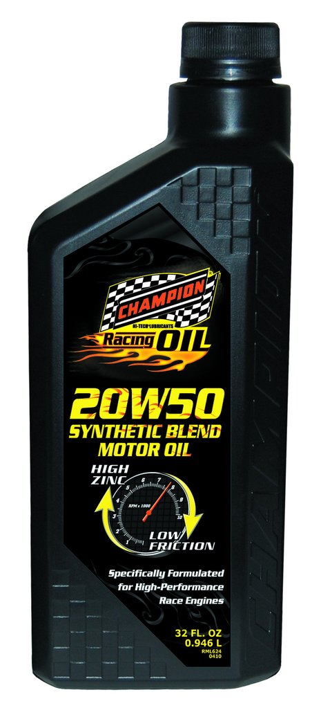 High Zinc Synthetic Blend Racing Oil | Champion Oil - CarBuff Network